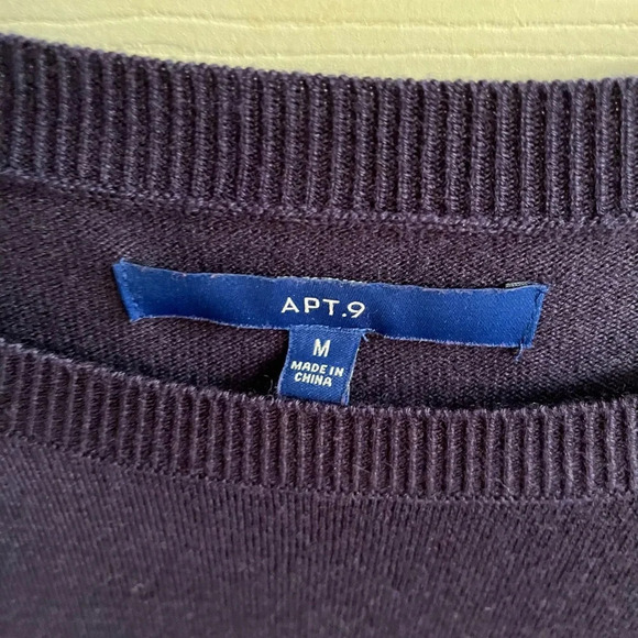 APT 9~ NAVY~TUNIC SWEATER~M-L - Picture 2 of 5